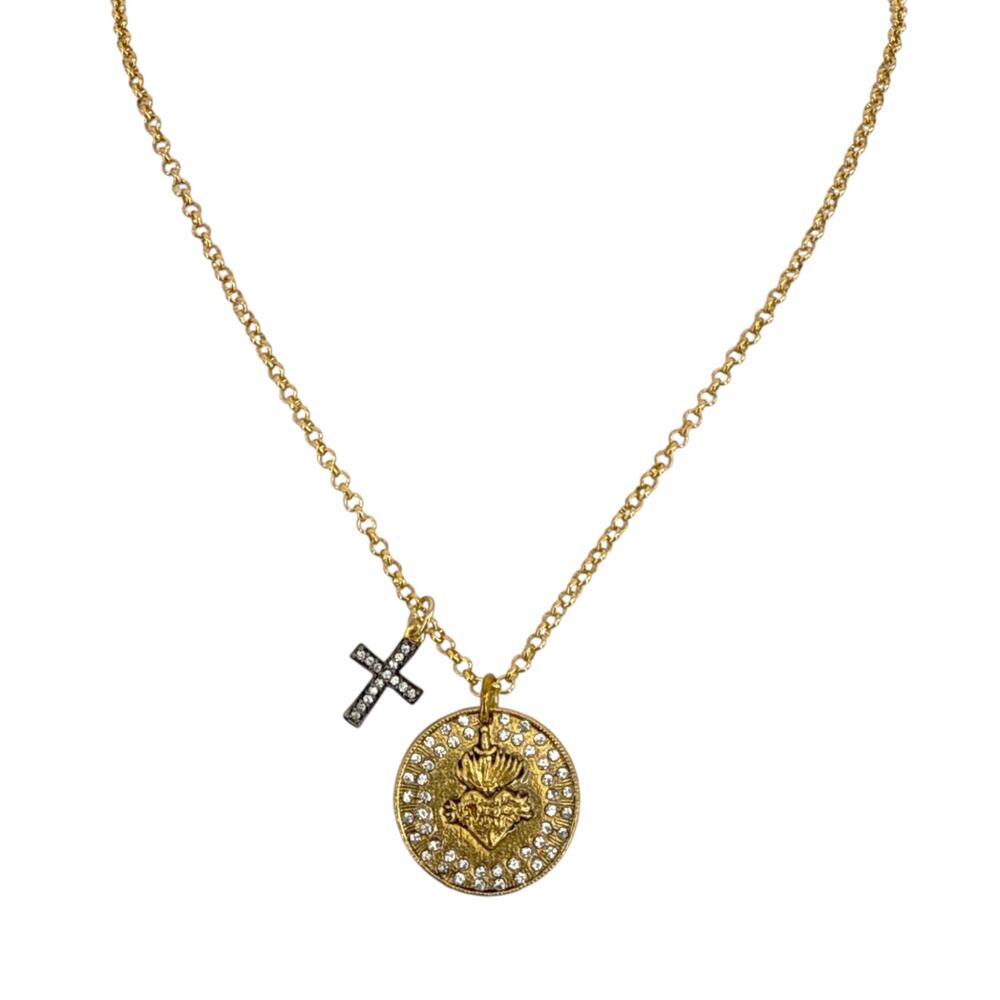 VIRGINS SAINTS & ANGELS VSA Sacred Heart Relic Charm Necklace - Picture 3 of 8
